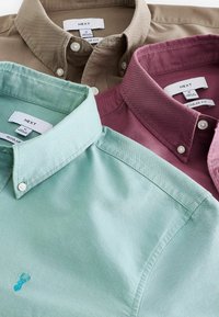 Next LONG SLEEVE  3 PACK - REGULAR FIT - Camisa - sage green mauve purple stone natural
