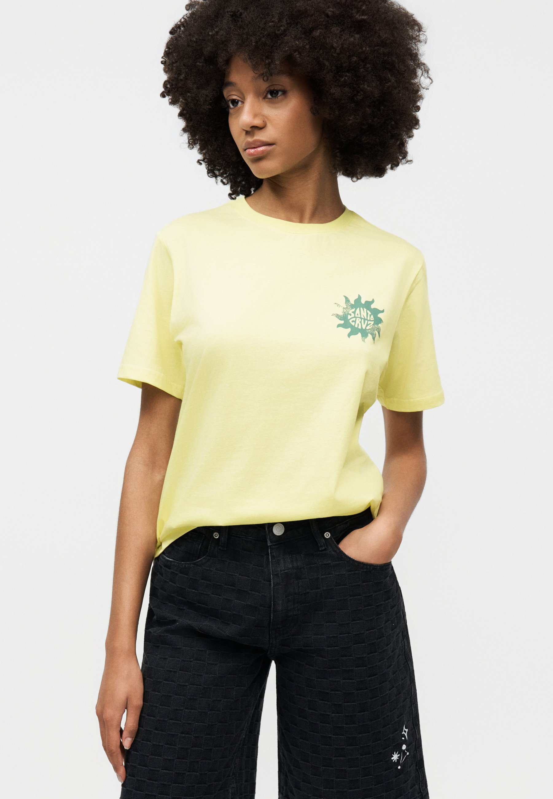 Santa Cruz SUN DAZE - Print T-shirt - celestial yellow/yellow