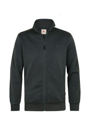 Petrol Industries, FRENCH TERRY ZIP SWEATER FORGELINE - Gilet - deep green