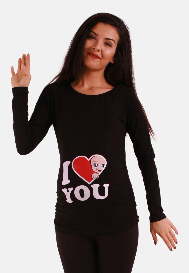 M.M.C. I LOVE YOU - Langarmshirt - schwarz
