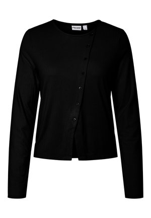 Pieces, PCBRIA ASSYMETRIC TOP - Блуза с дълги ръкави - black