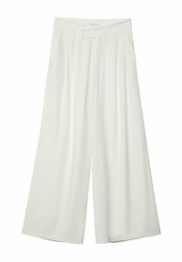 FLOWING WITH DARTS - Stoffhose - beige