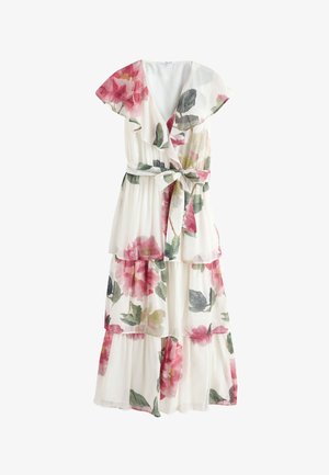 Next, TALL FIT - OCCASION RUFFLE V-NECK MIDI DRESS . - Maksikleit - ecru floral print