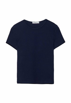 Stradivarius SLIM FIT - T-shirt basic - dark blue