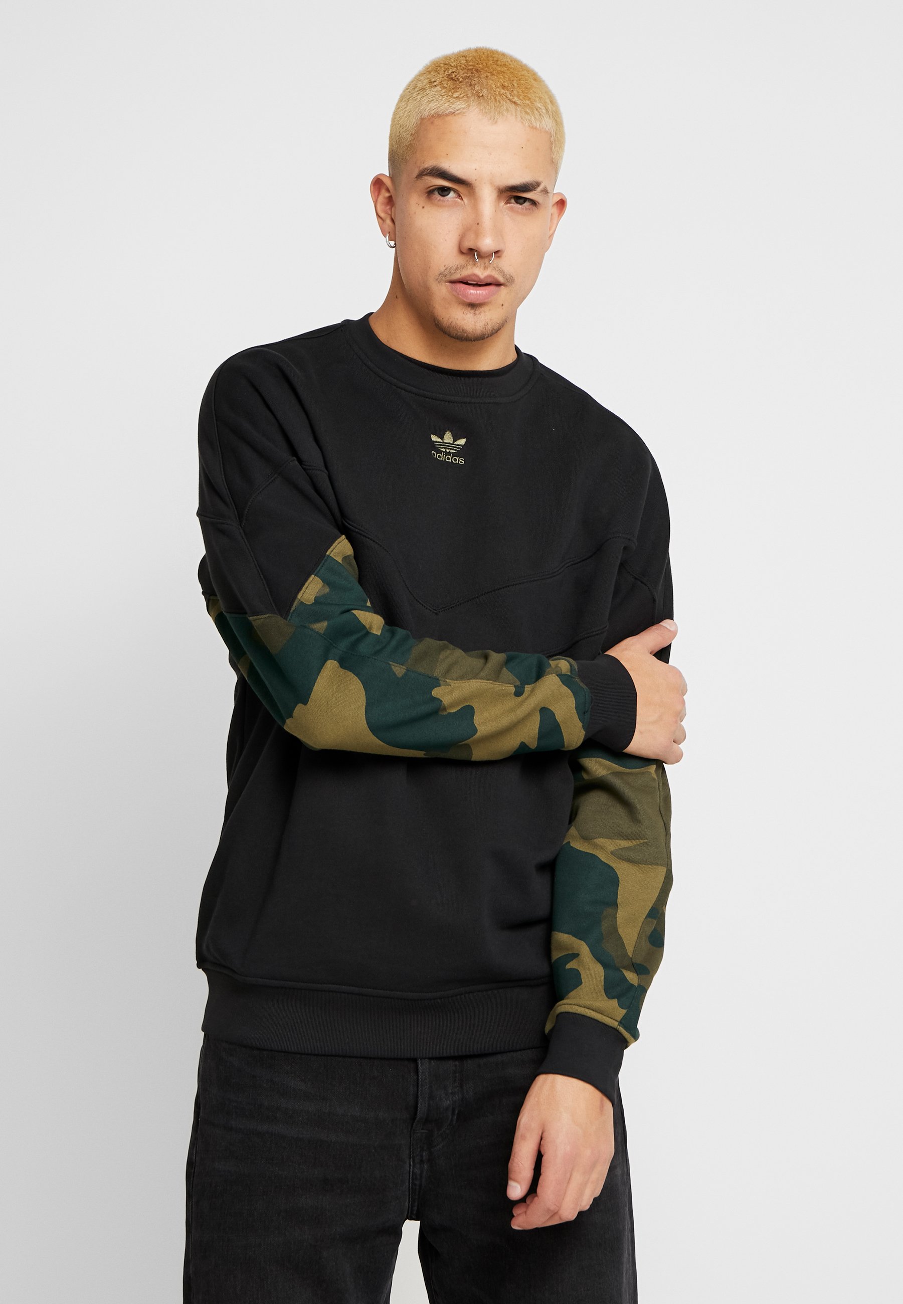 CAMO CREW Sweatshirt blackmulticolor CAMO CREW Sweatshirt blackmulticolor