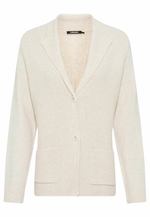 Olsen LANGEN ÄRMELN - Strickjacke - beige