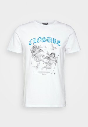 FIGHT OR FLIGHT WING TEE - Printtipaita - white