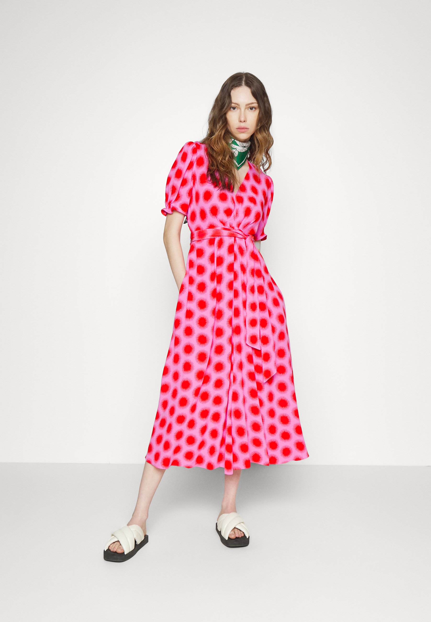 Diane von Furstenberg SAMMIE DRESS - Jurk - sun medium pink/donkerroze -  Zalando.be