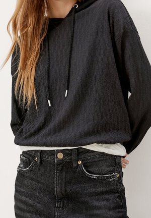 Jersey con capucha - black