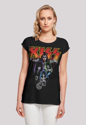 KISS ROCK BAND NEON - Print T-shirt - schwarz