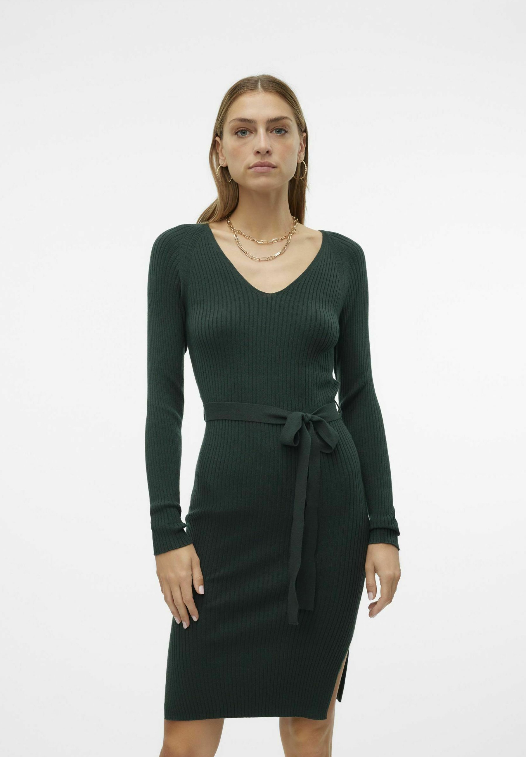 Vero Moda SABA - Jumper dress - scarab/dark green - Zalando
