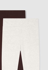 Terranova PACK 2 A VITA ALTA 
 - Leggings - 1x Dark Brown, 1x Ivory Melange