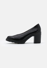 WONDERS Lodičky s platformou - black