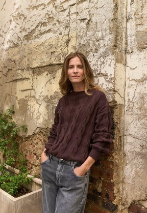 PULZ, PZDOGA OVERSIZE - Pullover - chocolate plum