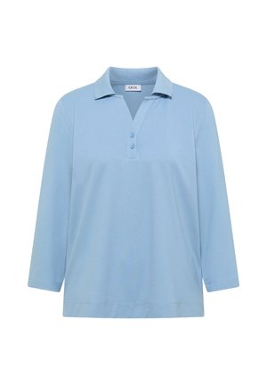 Cecil, 3/4-SLEEVE POLO SHIRT WITH BUTTON DETAIL - Polo - easy blue