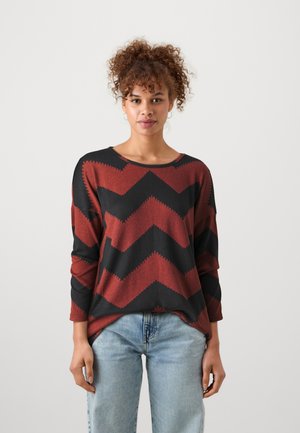 ONLY Tall ONLELCOS - Trui - black zigzag/daer red
