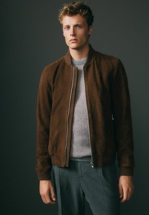 REGULAR FIT - Bomber-jakk - brown