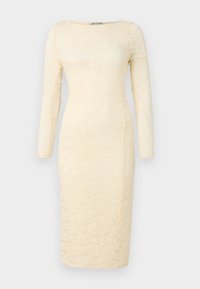 VMPAULA BOAT NECK CALF DRESS - Cocktailkjole - bone white