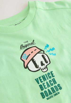 Next SHORT SLEEVE GRAPHIC STANDARD - T-shirt imprimé - green back print