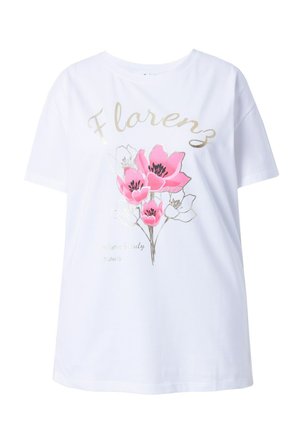 MIAMODA, T-SHIRT, BOXY FIT, BLUMENMOTIV - Camiseta estampada - snow white
