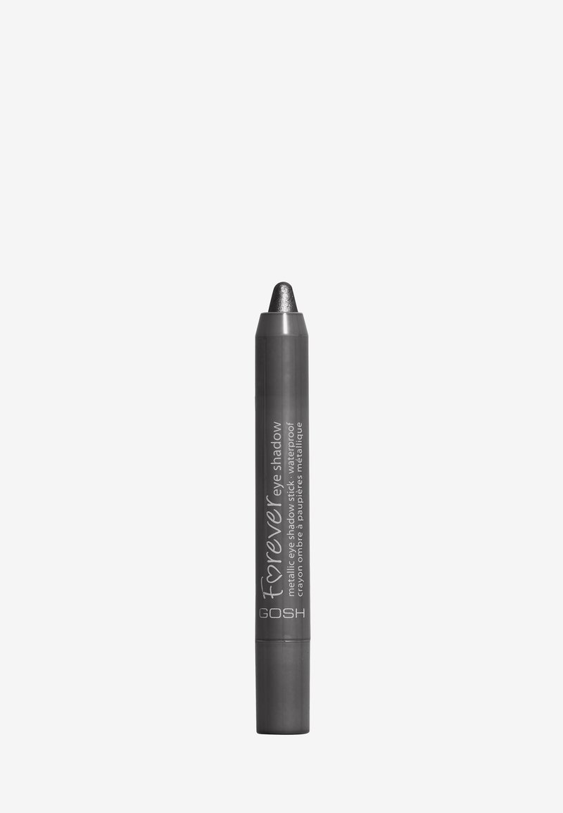 Grå metalisk øjenskyggepen med en spids spids. Har brandingtekst i hvid. Vandtæt design for nem påføring og holdbarhed.