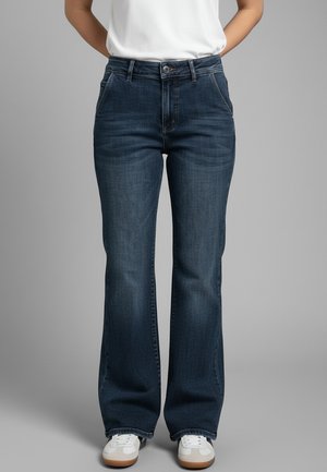 SOFT  - Flared Jeans - dark blue denim