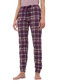 Terranova A QUADRI CON COULISSE - Pantaloni del pigiama - viola scuro