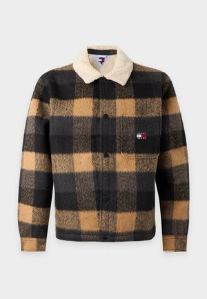 Tommy Jeans, COLLAR SHACKET  - Overgangsjakke - black