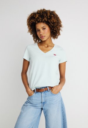 PERFECT V NECK - Základné tričko - pale blue