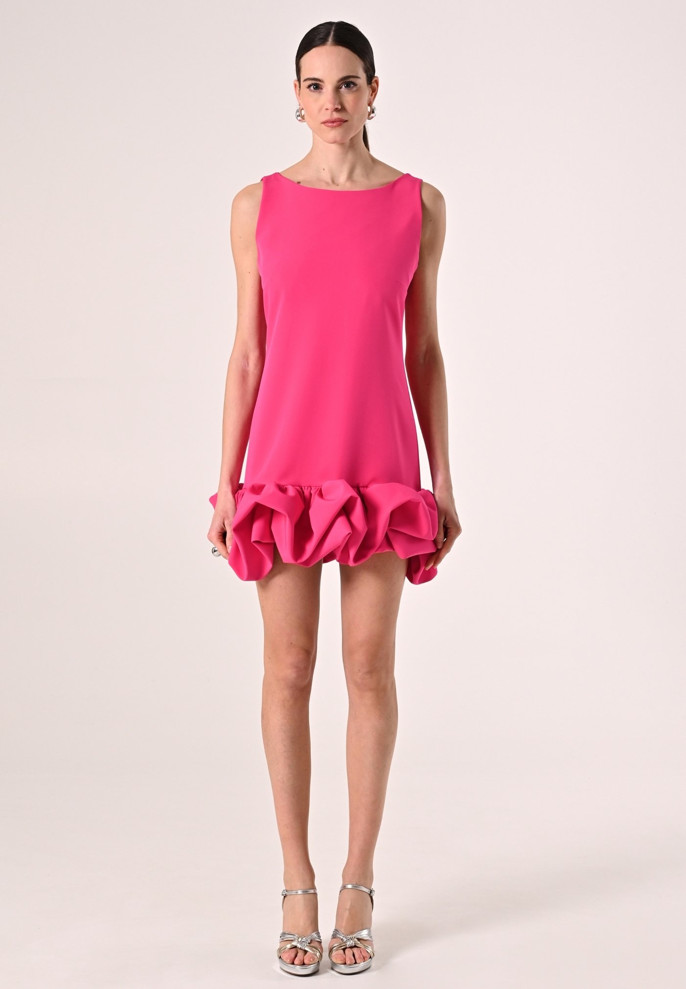 Rinascimento Vestito elegante fuxia/rosa fluo