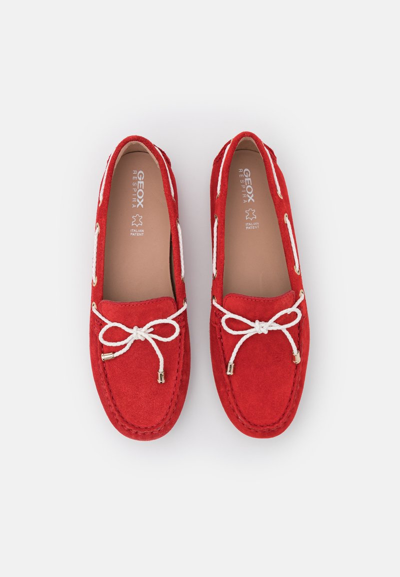 Geox LEELYAN - Mocasines - red/white/rojo -