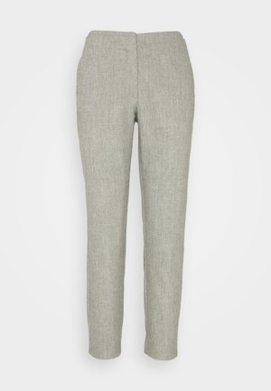 La Strada Unica PENNY PIN STRIPED ANCLE PANT - Pantalon classique - medium grey melange