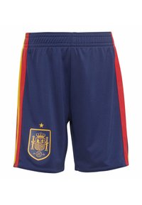 Námornícke šortky s červenými a žltými bočnými pruhmi, s pozláteným emblémom španielskej futbalovej reprezentácie a hviezdou. Vyrobené z ľahkého, priedušného materiálu.