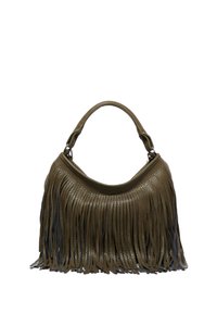 Sisley SHOULDER WITH FRINGE Sac à main verde militare/vert