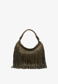 Sisley SHOULDER WITH FRINGE Sac à main verde militare/vert