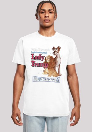 DISNEY SUSI UND STROLCH DISTRESSED CLASSIC POSTER - T-shirts med print - white