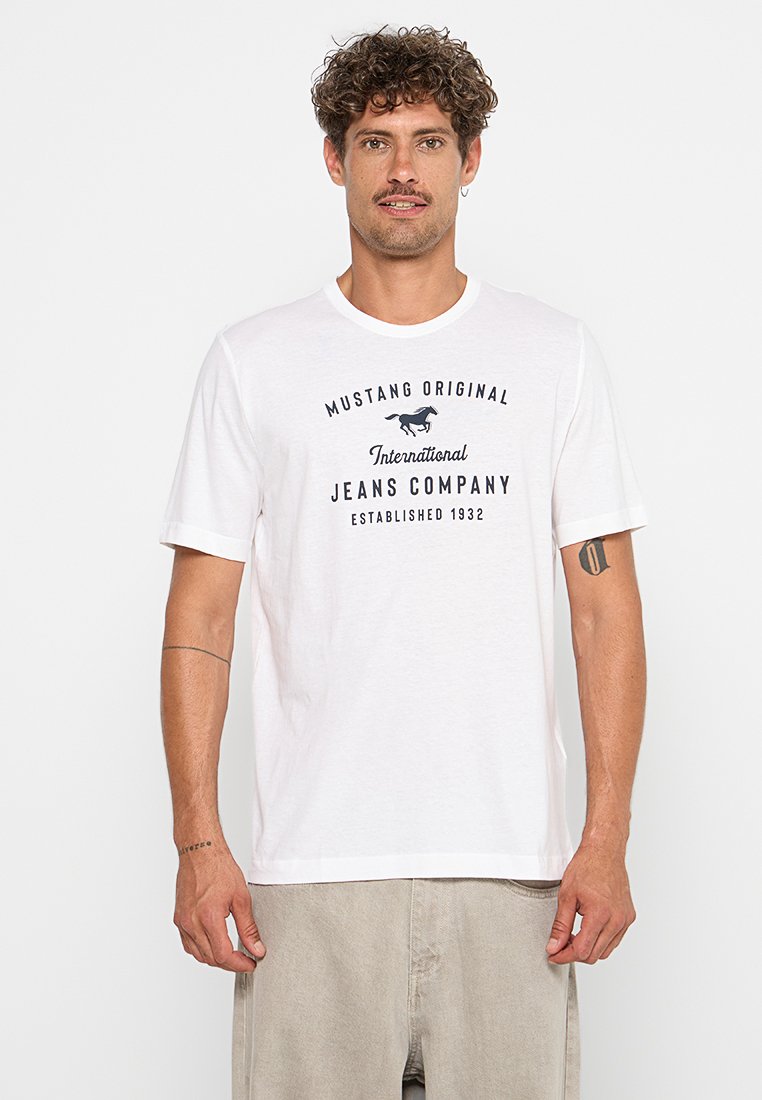 mustang T-shirt print wit