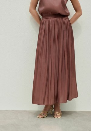 GLOSSY METALLIC - Maxisukňa - pink