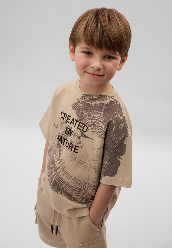 T-Shirt print - beige