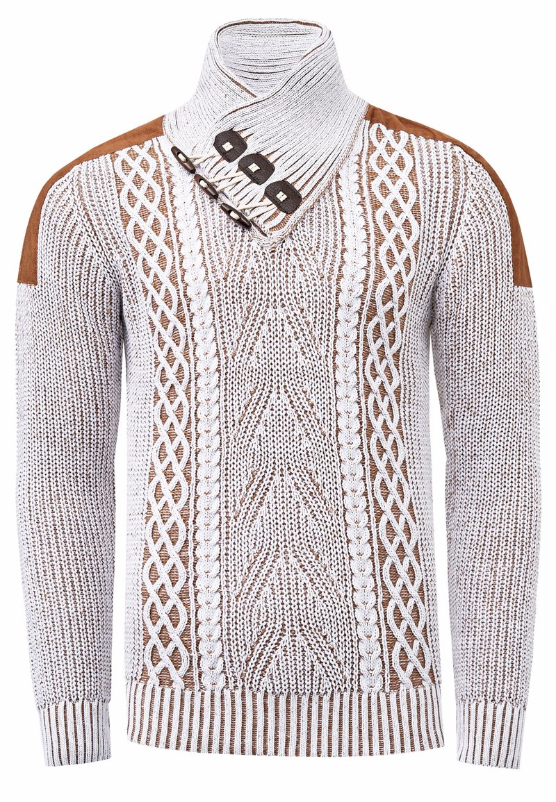 Herren Strickjacken | Rusty Neal Strickpullover weiß - NE31826 Herren Strickjacken | Rusty Neal Strickpullover weiß - NE31826