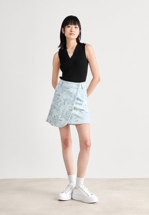 BOSS SKIRT MINI - A-line skjørt - medium blue