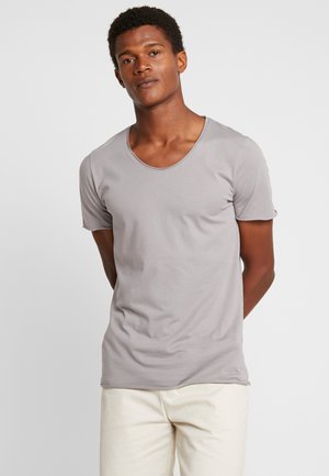 SLHNEWMERCE O-NECK TEE - T-shirt basic - frost gray
