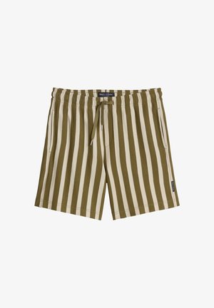 Marc O'Polo, MARC O'POLO DFC JERSEYSHORTS REGULAR MIT FARB-UND STRUKTUR-STREIFEN - Pantalon de survêtement - medium green