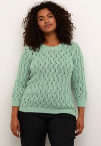 Kaffe Curve KCLANA   - Strickpullover - granite green