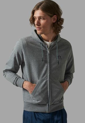 THIAGO - Felpa con zip - medium heather grey