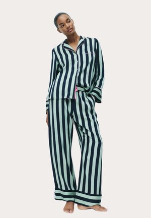 STRIPED REVERE WIDE LEG SET - Pyjama - green mix