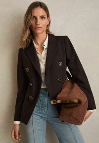 Reiss REGULAR FIT - LIA DOUBLE BREASTED - Blazer - chocolate brown