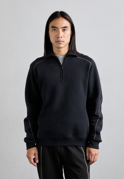 J.LINDEBERG CANTER QUARTER ZIP - Bluză de molton - black