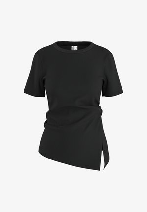HYPEDROP, TOP HDRIVA SS DRAPED - T-shirt imprimé - black