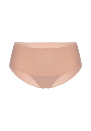 Mutande hipster da donna senza cuciture in colore nude, realizzate con un tessuto morbido e elastico e dotate di una vita bassa.